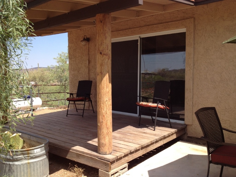 Master bedroom deck. Great for sunsets over the mountains