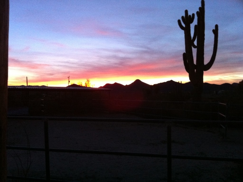 Sunset from the deck off the master bedroom